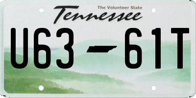 TN license plate U6361T