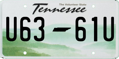 TN license plate U6361U