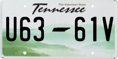 TN license plate U6361V