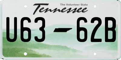 TN license plate U6362B