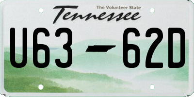 TN license plate U6362D