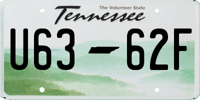 TN license plate U6362F