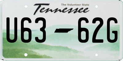 TN license plate U6362G
