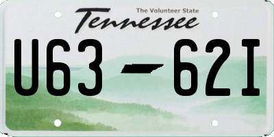 TN license plate U6362I