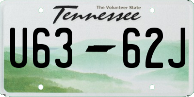 TN license plate U6362J