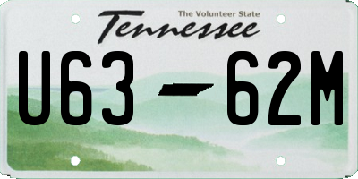 TN license plate U6362M