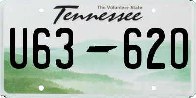 TN license plate U6362O