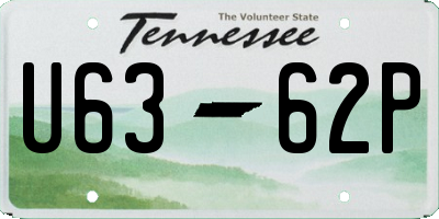 TN license plate U6362P