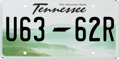 TN license plate U6362R