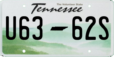 TN license plate U6362S