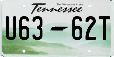 TN license plate U6362T