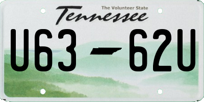 TN license plate U6362U