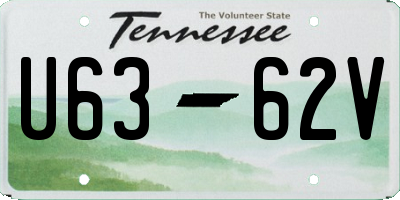 TN license plate U6362V