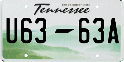 TN license plate U6363A