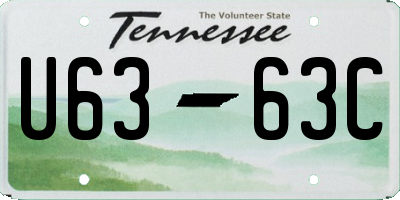 TN license plate U6363C