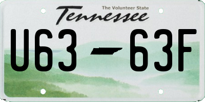 TN license plate U6363F
