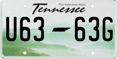 TN license plate U6363G