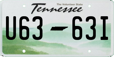 TN license plate U6363I