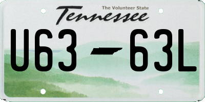 TN license plate U6363L