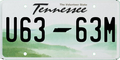 TN license plate U6363M