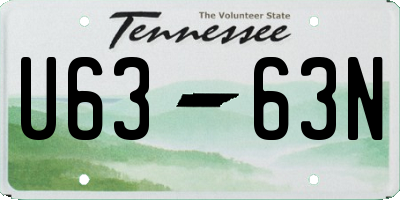 TN license plate U6363N