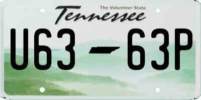 TN license plate U6363P