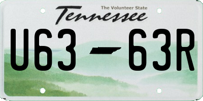 TN license plate U6363R