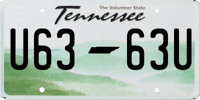 TN license plate U6363U