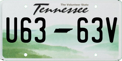 TN license plate U6363V