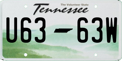 TN license plate U6363W
