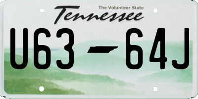 TN license plate U6364J