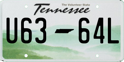 TN license plate U6364L