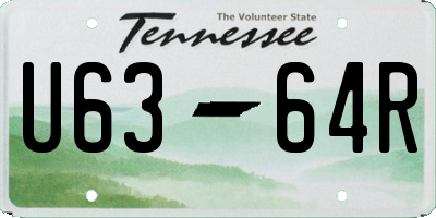 TN license plate U6364R
