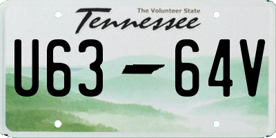 TN license plate U6364V