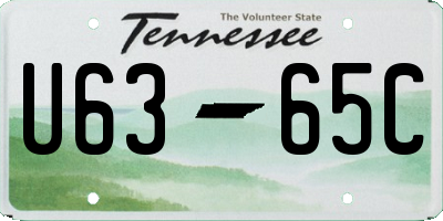TN license plate U6365C