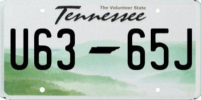 TN license plate U6365J