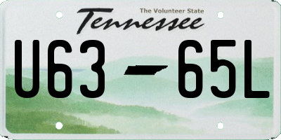 TN license plate U6365L