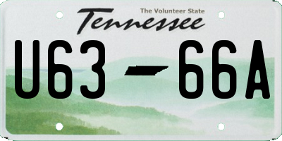 TN license plate U6366A