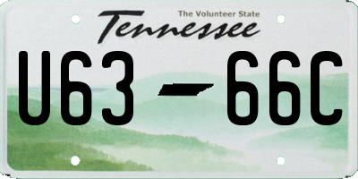 TN license plate U6366C