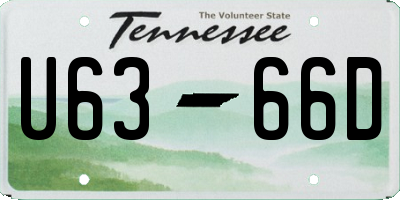 TN license plate U6366D