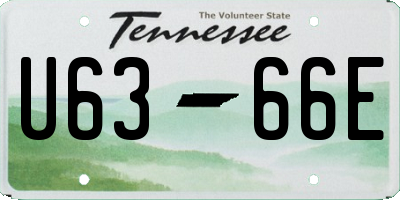 TN license plate U6366E