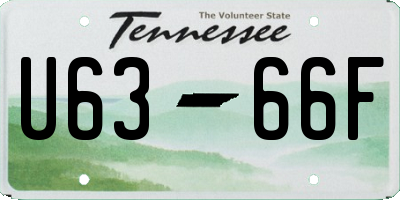 TN license plate U6366F
