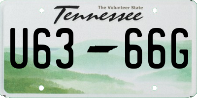 TN license plate U6366G