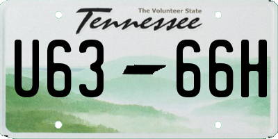 TN license plate U6366H