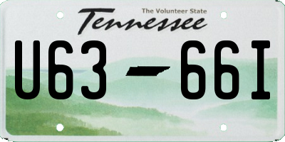 TN license plate U6366I