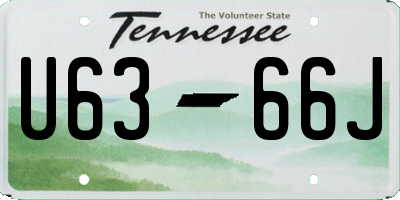 TN license plate U6366J