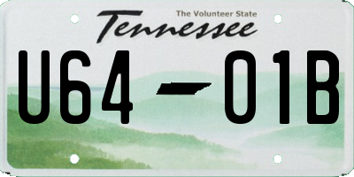 TN license plate U6401B