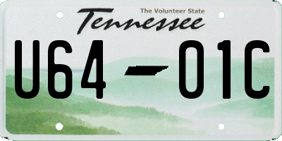 TN license plate U6401C