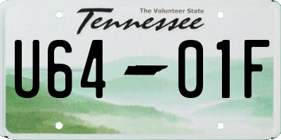 TN license plate U6401F