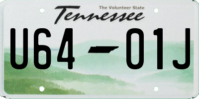 TN license plate U6401J